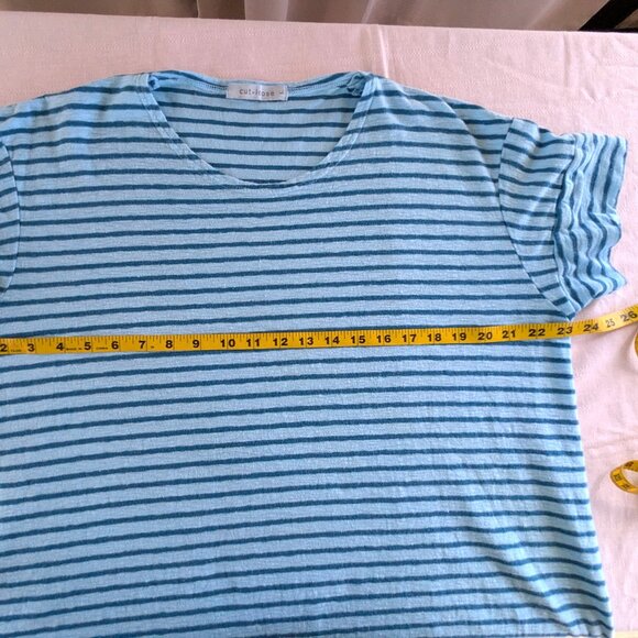 Cut Loose Women's L Cotton/Linen Short Sleeve T-Shirt Dress - Picture 9 of 14